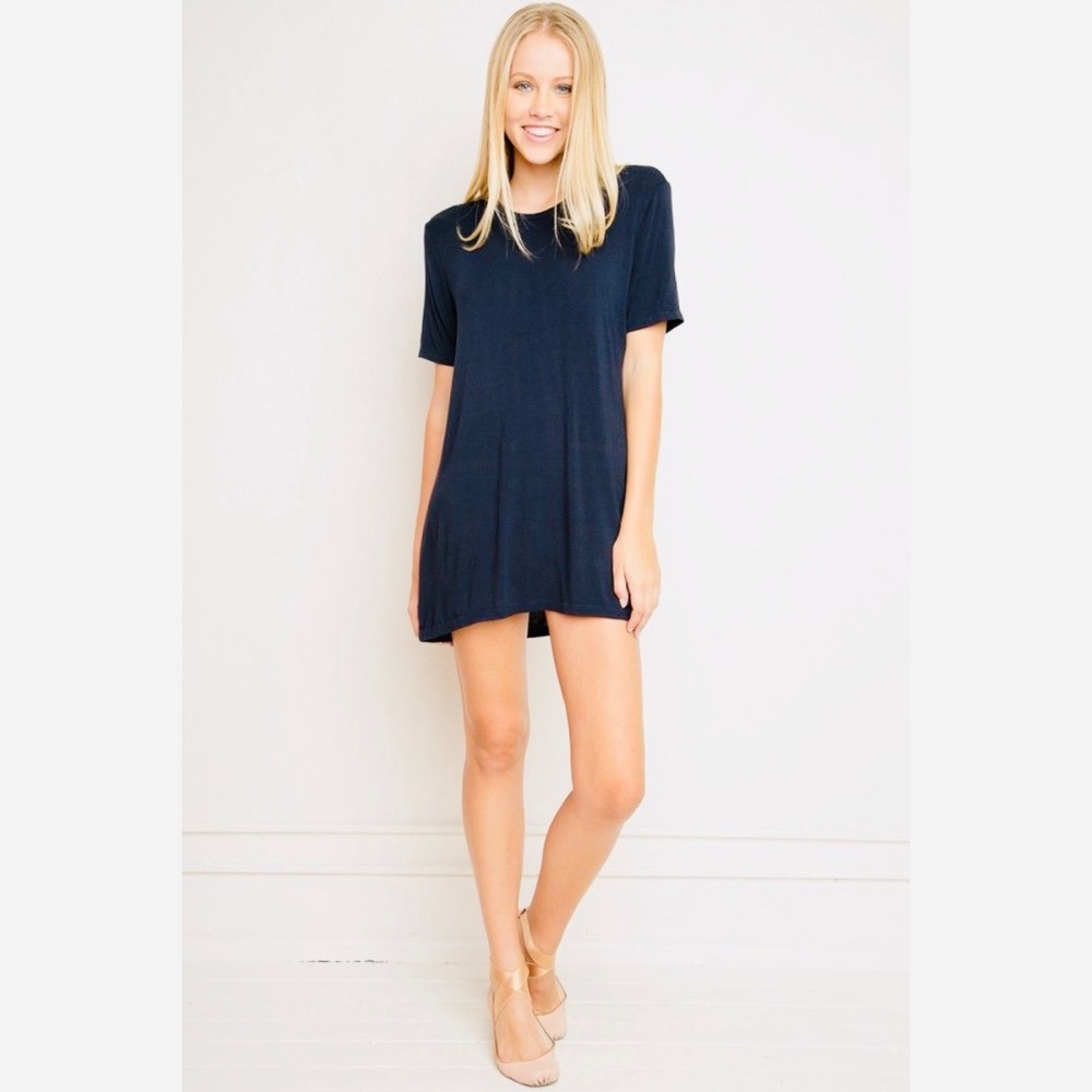 Brandy Melville Navy Tie Dye Luana Dress tee